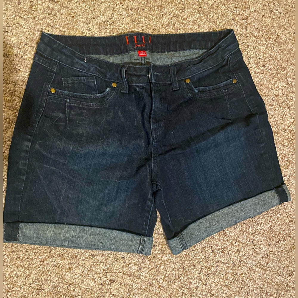 Elle Dark Wash Denim Jean Shorts